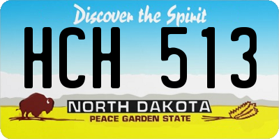 ND license plate HCH513