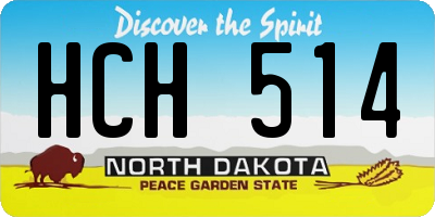 ND license plate HCH514