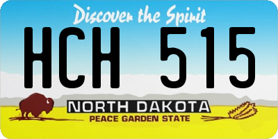 ND license plate HCH515