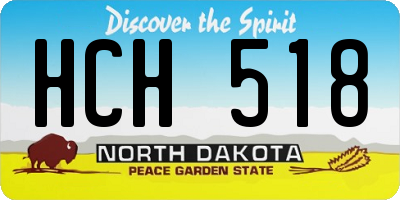 ND license plate HCH518