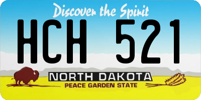 ND license plate HCH521