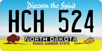 ND license plate HCH524