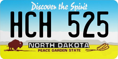 ND license plate HCH525