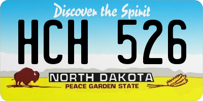 ND license plate HCH526