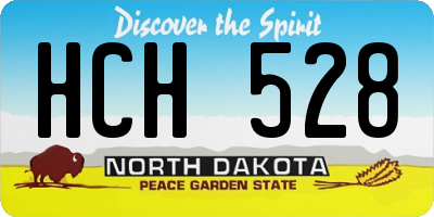 ND license plate HCH528