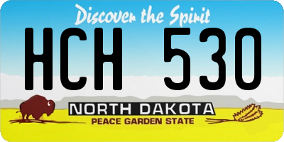 ND license plate HCH530