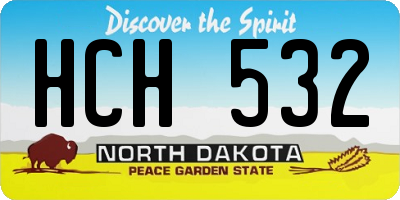 ND license plate HCH532