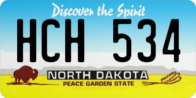 ND license plate HCH534