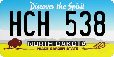 ND license plate HCH538