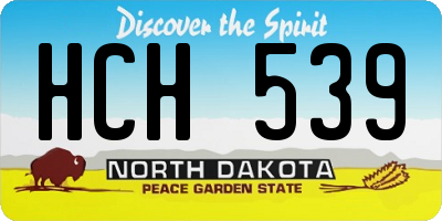 ND license plate HCH539