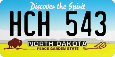 ND license plate HCH543