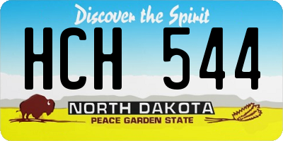 ND license plate HCH544