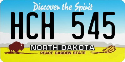 ND license plate HCH545