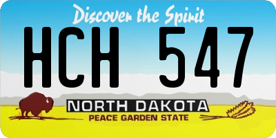 ND license plate HCH547