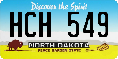 ND license plate HCH549