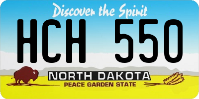 ND license plate HCH550