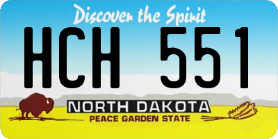 ND license plate HCH551