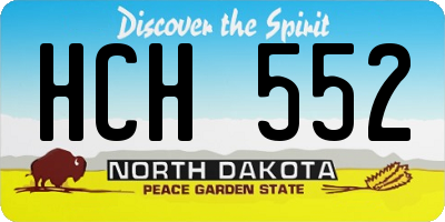 ND license plate HCH552