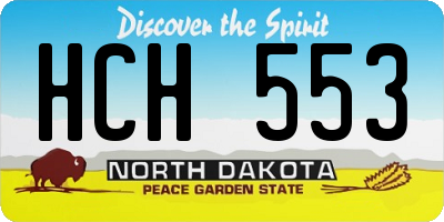 ND license plate HCH553