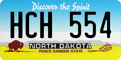 ND license plate HCH554