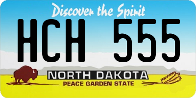 ND license plate HCH555