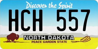 ND license plate HCH557