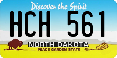 ND license plate HCH561