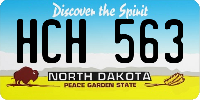 ND license plate HCH563