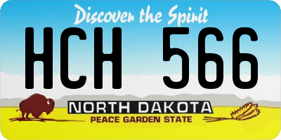 ND license plate HCH566