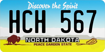 ND license plate HCH567