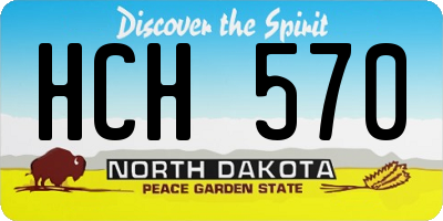 ND license plate HCH570