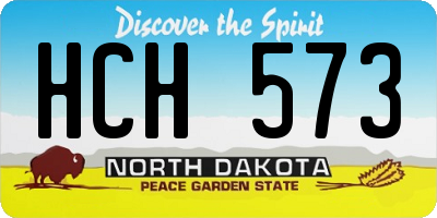 ND license plate HCH573