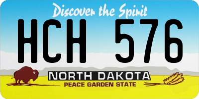 ND license plate HCH576