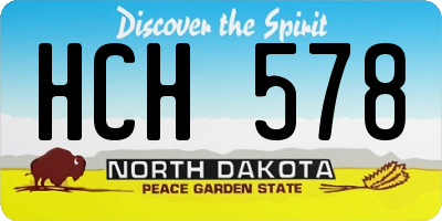 ND license plate HCH578