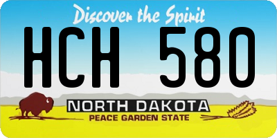 ND license plate HCH580