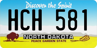 ND license plate HCH581
