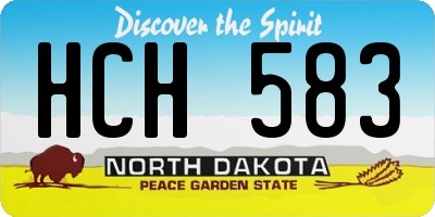 ND license plate HCH583