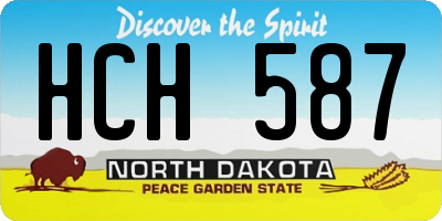 ND license plate HCH587