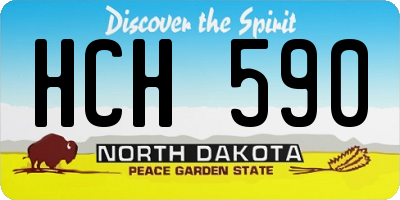 ND license plate HCH590