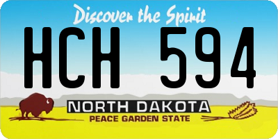 ND license plate HCH594