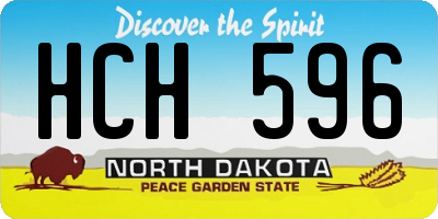 ND license plate HCH596