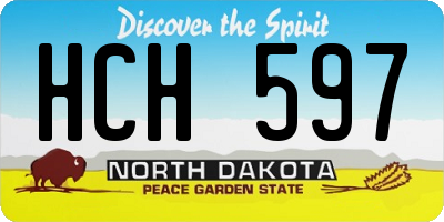 ND license plate HCH597