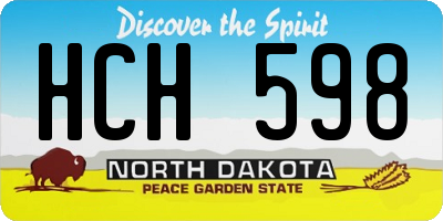 ND license plate HCH598