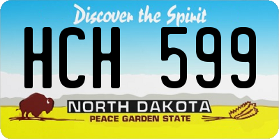 ND license plate HCH599