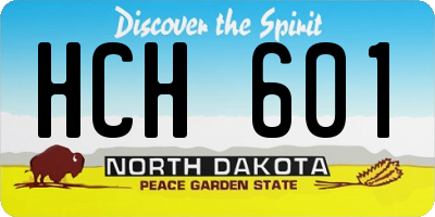 ND license plate HCH601