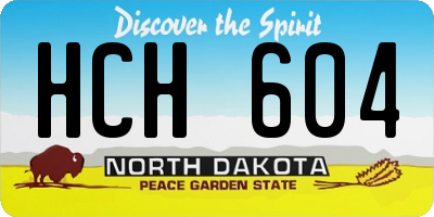 ND license plate HCH604