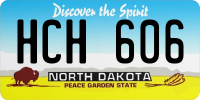 ND license plate HCH606