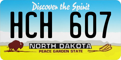 ND license plate HCH607