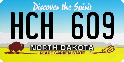 ND license plate HCH609