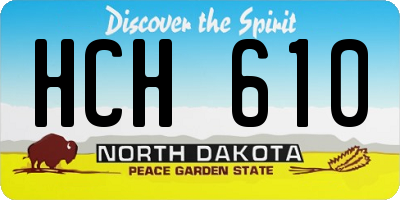 ND license plate HCH610